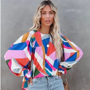 VICI Dolls Adorable Multicolor Abstract Top